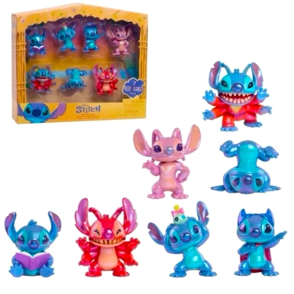 Disney Lilo and Stitch Deluxe Figure Set 7 Pieces Angel Leroy Scrump NEW